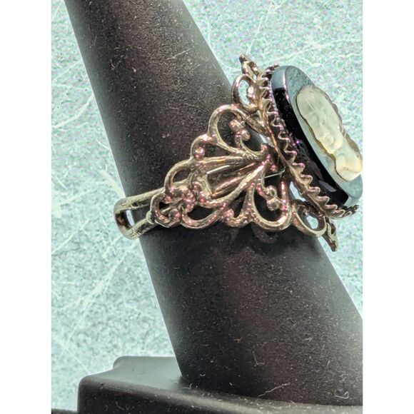 Cameo Open Work Adjustable Ring 6 - 7 - Picture 4 of 6